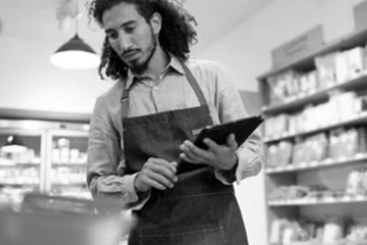 Person with clipboard